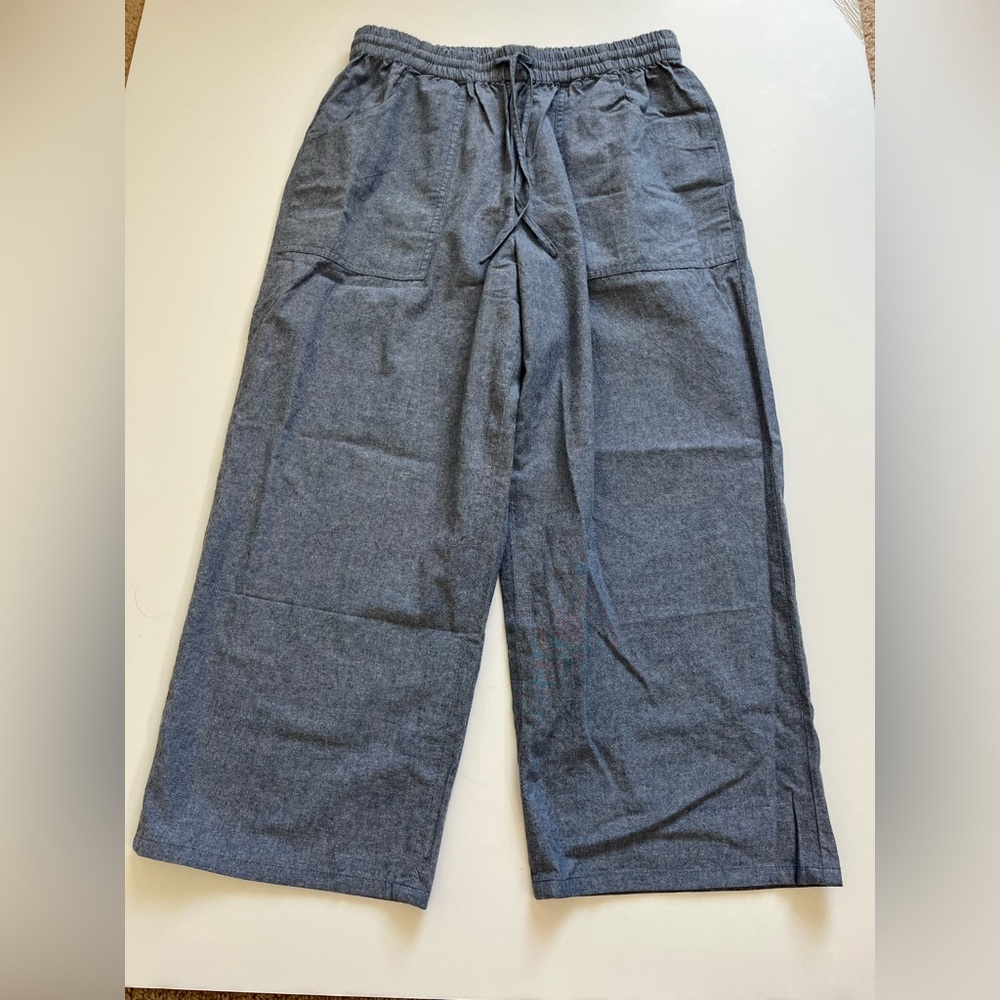 O.N.S. ONS One Nice Shop Cropped Pants Cotton Denim Blue Size Large